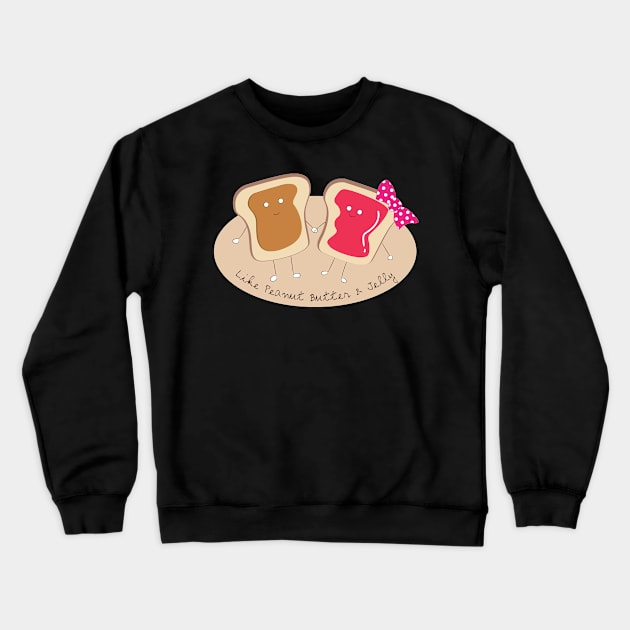 PB&J BFFs Crewneck Sweatshirt by LittleBearArt